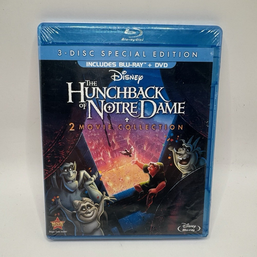 Disney The Hunchback of Notre Dame 2 Movie Collection Blu-ray/DVD NEW SEALED